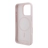 Karl Lagerfeld для iPhone 16 Pro чехол Liquid Silicone NFT Karl&Choupette Pink (MagSafe)