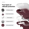 Elago для iPhone 16 Pro чехол Soft silicone (Liquid) Burgundy (MagSafe)