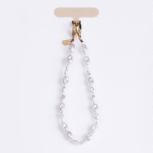 Uniq COEHL Perla Charm Handstrap подвеска на телефон из бусин, Pearl White