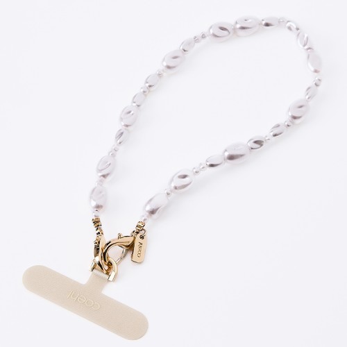 Uniq COEHL Perla Charm Handstrap подвеска на телефон из бусин, Pearl White