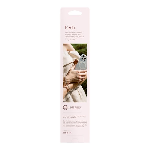 Uniq COEHL Perla Charm Handstrap подвеска на телефон из бусин, Pearl White