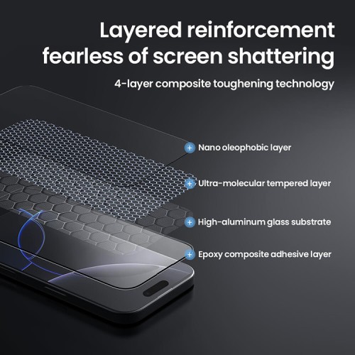 Nillkin стекло с тонкой рамкой для iPhone 16 Pro Max, CP+PRO 0.25mm Narrow border Black