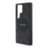 Guess для Galaxy S25 Ultra чехол PU 4G with Round Patch Metal logo Hard Black (MagSafe)