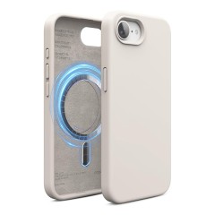 Elago для iPhone 16e чехол Soft silicone (Liquid) Stone (MagSafe)