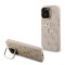 Guess для iPhone 16 Pro Max чехол PU 4G Big metal logo and Camera Stand Hard Pink