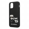 Чехол Karl Lagerfeld PU Karl & Choupette bodies Hard для iPhone 12 mini, черный
