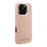 Karl Lagerfeld для iPhone 16 Pro Max чехол PU Initials & Metal logo Hard Pink (MagSafe)