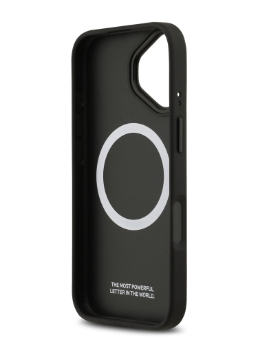 BMW для iPhone 17 чехол M-series PU Carbon/Smooth Metal logo Hard Black/Blue (MagSafe)