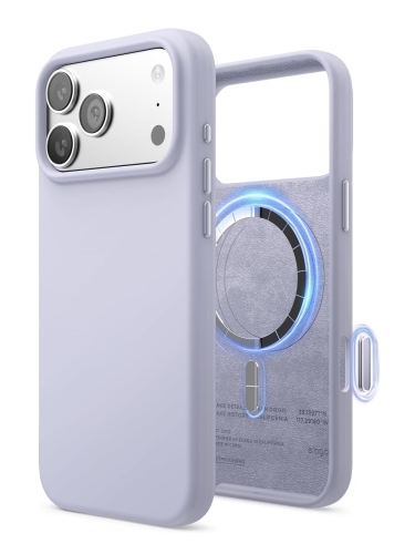 Elago для iPhone 17 Pro Max чехол Magnetic Silicone Purple (MagSafe)