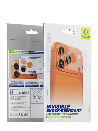 BlueO пленка для iPhone Air, Invisible Shock-Resistant Camera Module Clear (+installer)