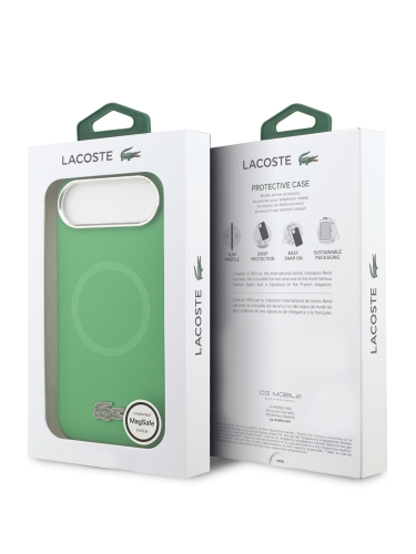Lacoste для iPhone Air чехол Liquid silicone Lacquer Metal logo & Camera Hard Navy (MagSafe)