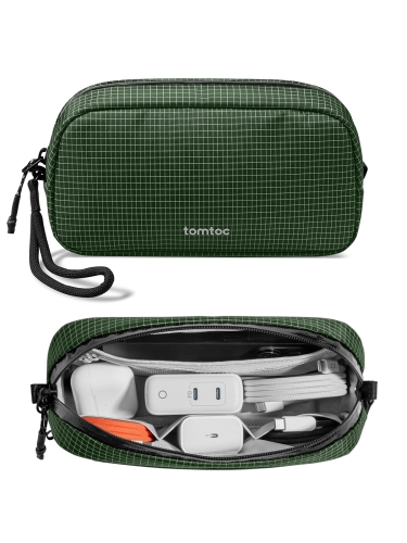 Tomtoc Travel сумка для аксессуаров Light-T12 Electronic Accessory Pouch S 1L Green