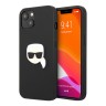 Чехол Karl Lagerfeld Karl's head Patch (metal) Hard для iPhone 13, черный