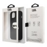 Чехол Karl Lagerfeld Karl's head Patch (metal) Hard для iPhone 13, черный
