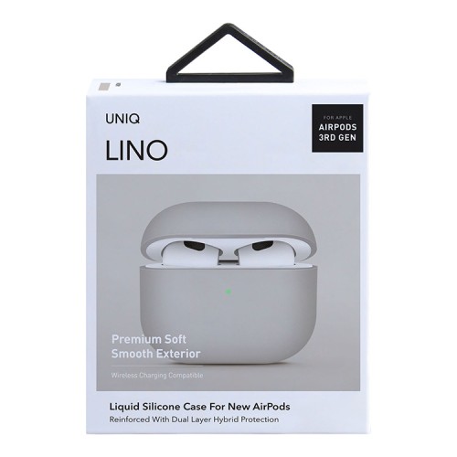 Чехол Uniq LINO Liquid silicone для AirPods 3 (2021), бежевый