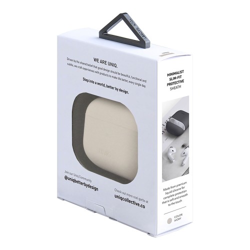 Чехол Uniq LINO Liquid silicone для AirPods 3 (2021), бежевый