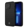 Кожаный чехол Mercedes Genuine leather Stars Hard для iPhone 13 Pro Max, черный