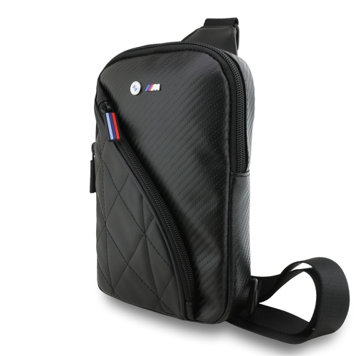 BMW для смартфонов сумка Crossbody Phone Bag PU Carbon and Metal logo Black