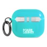 Чехол Karl Lagerfeld TPU FLUO with ring Choupette Transparent для Airpods 3 (2021), голубой