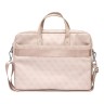 Сумка Guess 4G Bag with Triangle metal logo для ноутбуков 15-16 дюймов, розовая