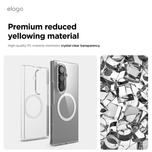 Elago для Galaxy Z Fold7 чехол Magnetic PC Clear (MagSafe)