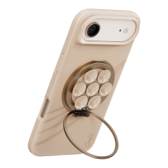 Uniq магнитный держатель COEHL LUNA Magnetic Suction Kickstand with Mirror Milk Sand