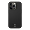 Чехол Mercedes Liquid Silicone Hard для iPhone 14 Pro, черный