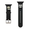Ремешок Karl Lagerfeld Silicone Karl&Choupette heads для Apple Watch 49-46-45-44 mm, черный