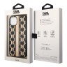 Чехол Lagerfeld PU Monogram Vertical logo Hard для iPhone 14, коричневый
