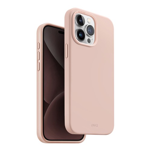 Uniq для iPhone 15 Pro Max чехол LINO Pink (Magsafe)