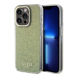 Guess для iPhone 15 Pro чехол PC/TPU Faceted Mirror Disco Hard Gold