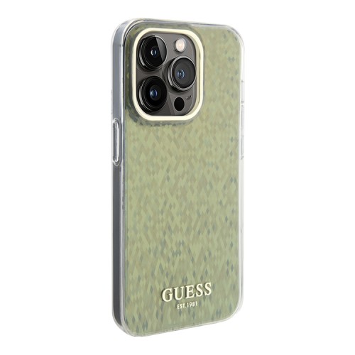 Guess для iPhone 15 Pro чехол PC/TPU Faceted Mirror Disco Hard Gold