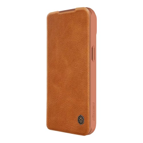Nillkin для iPhone 15 чехол QIN Pro Booktype Brown
