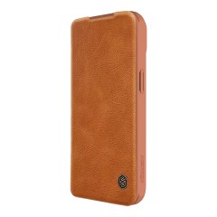Nillkin для iPhone 15 чехол QIN Pro Booktype Brown