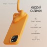 Elago для iPhone 15 Plus чехол Soft silicone (Liquid) Orange