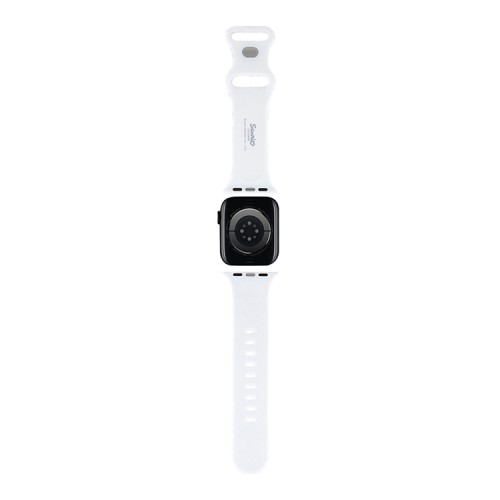 Hello Kitty для Apple Watch 42-41-40 mm ремешок Liquid silicone Bows and Stripes Black