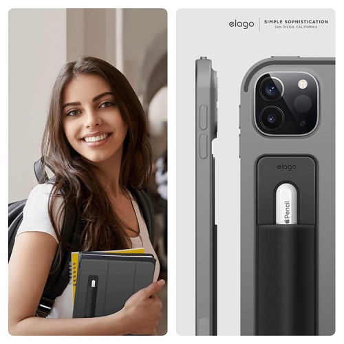 Elago для Apple Pencil 1/2/USB-C держатель-чехол Silicone Holder Black