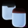 Чехол Elago Silicone DUO для AirPods 1/2, прозрачный с крышками Rose и Coral Blue