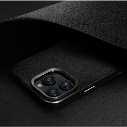 Uniq для iPhone 16 Pro чехол кожаный Lyden Black (Magsafe)