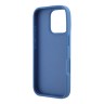 Guess для iPhone 16 Pro чехол PU кожа 4G Triangle Diamond logo Blue