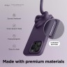 Elago для iPhone 15 Pro Max чехол Soft silicone (Liquid) Deep Purple (MagSafe)