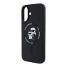 Karl Lagerfeld для iPhone 16 чехол Liquid Silicone NFT Karl & Choupette Hard Black (MagSafe)