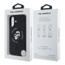 Karl Lagerfeld для iPhone 16 чехол Liquid Silicone NFT Karl & Choupette Hard Black (MagSafe)