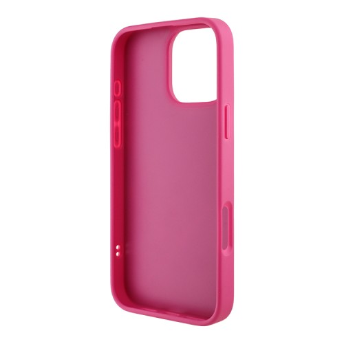 DKNY для iPhone 16 Pro Max чехол PU Quilted Stack metal logo Hard Pink