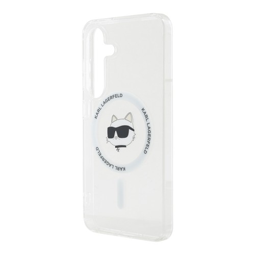 Karl Lagerfeld для Galaxy S25+ чехол PC/TPU NFT Choupette Head Metal camera Hard White (MagSafe)