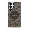 Guess для Galaxy S25 Ultra чехол PU 4G with Round Patch Metal logo Hard Brown (MagSafe)
