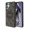 Guess для Galaxy S25 Ultra чехол PU 4G with Round Patch Metal logo Hard Brown (MagSafe)