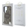 Guess для Galaxy S25 Ultra чехол PU 4G with Round Patch Metal logo Hard Brown (MagSafe)