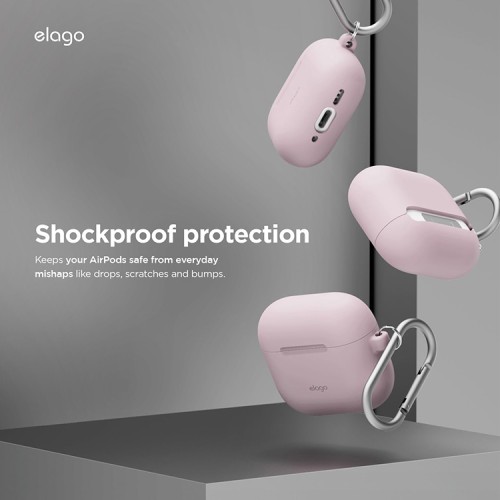 Elago для AirPods 4 чехол Silicone Hang case Lavender