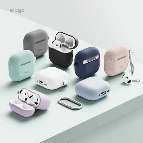 Elago для AirPods 4 чехол Silicone Hang case Lavender